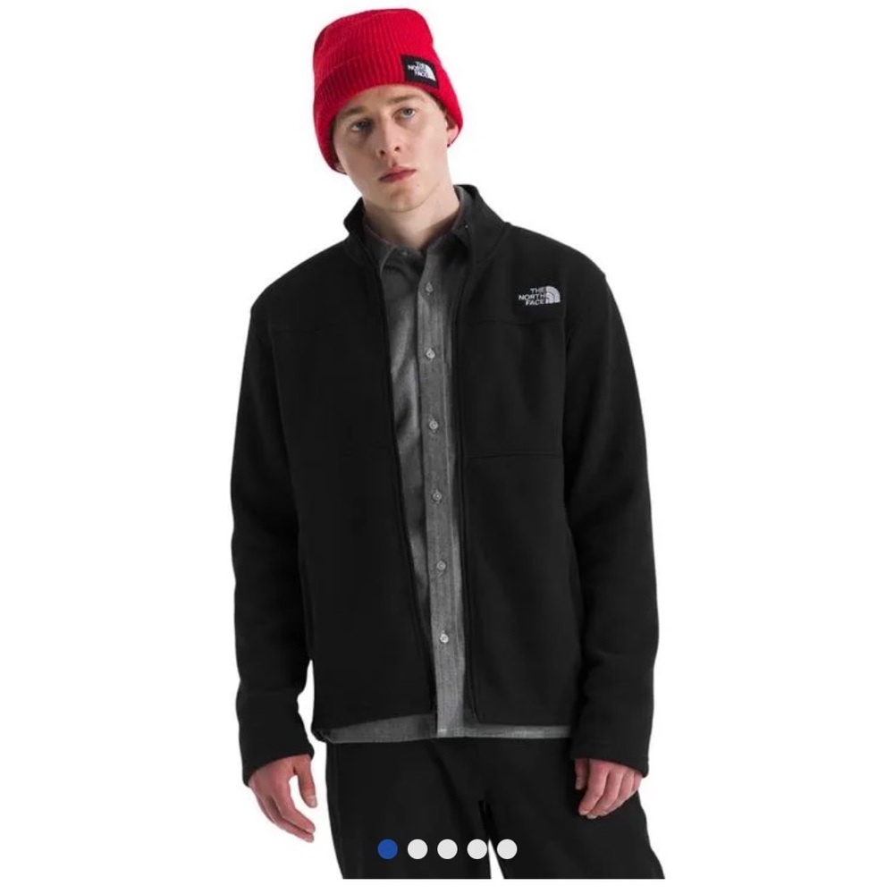 The North Face Men's Black Full-Zip Fleece Jacket, Size L, Preowned EUC